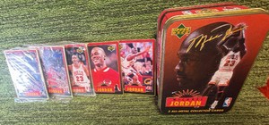 1996 NBA Upper Deck Michael Jordan 5 All Metal Collector Cards Tin
