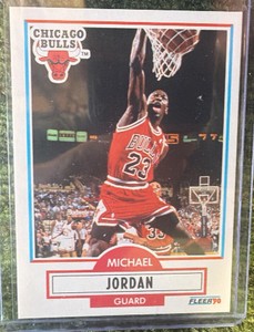 1990-91 Fleer Michael Jordan #26 Chicago Bulls NBA Iconic Card 