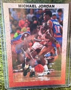 Michael Jordan Chicago Bulls Glossy Red Border Isiah Thomas Dennis Rodman