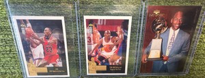 1995-96 Upper Deck Collectors Choice Michael Jordan #JC1 1999-00 Upper Deck MVP Jordans Moments Michael Jordan #MJ11  CHICAGO BULLS