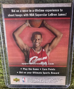 Upper Deck Earn Reward Points Lebron Card  Unique addition for LEBRON Collectors 