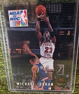 Michael Jordan 93 94 Skybox Premium NBA On NBC Card #14 Chicago Bulls NBA Trading Card 