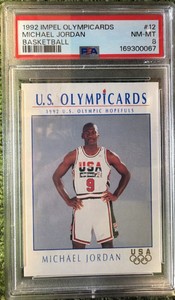 1992 Impel U.S. Olympicards #12 Michael Jordan PSA 8 NM-MT Dream Team USA