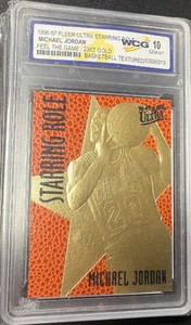 1996-97 Fleer Ultra Starring Role Michael Jordan Bulls #1 23KT Gold Graded 10 Chicago Bulls NBA