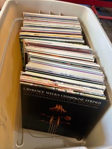 Tote full of records