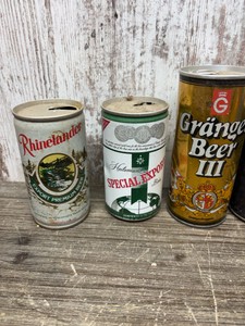 7 Vintage Beer Cans