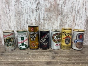 7 Vintage Beer Cans
