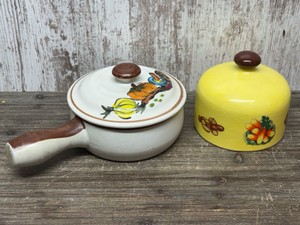 Ceramic Pot & Covered Food Plate