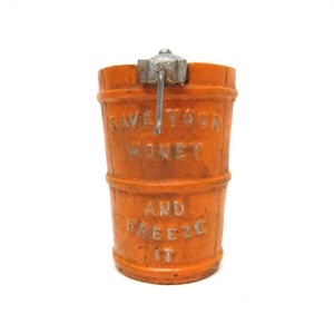 Orig Antique Cast Iron Bank #3 - Ice Cream Maker