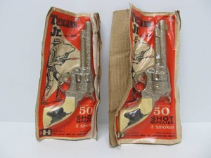 Pair of NOS Unopened HUBLEY Texan Jr. Cap Pistols
