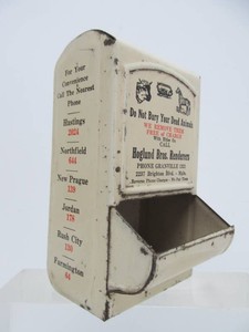 Vintage Farm Advertising Wall Pocket Match Holder - Do Not Bury Your Dead Animals Hoglund Bros. Minneapolis