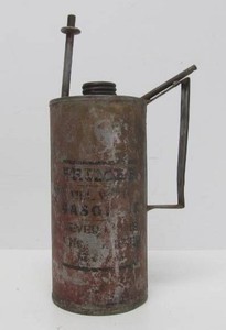 Antique Early 1900s Gasoline Primer Oil Porin Can