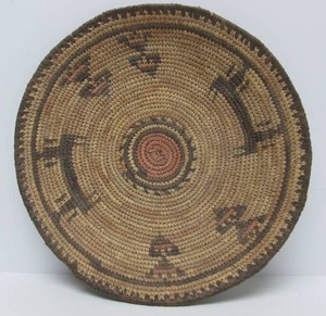 Old Vintage 1920s-30s era Handmade Southwestern Native American Woven Basket #1