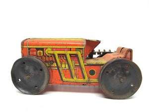 vintage 1950s Larger Size MARX Tin Litho Tractor Toy