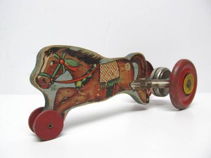 Vintage 1930s era HILL TOYS Horse Racing Toy