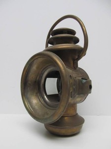 Antique Brass Railroad Lantern wHandle