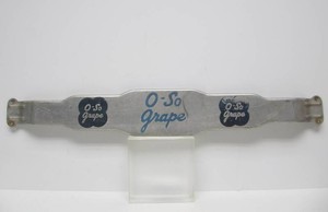 Old Vintage O-SO GRAPE Advertising Door Bar Push Sign