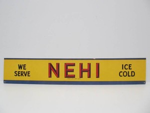Original NOS Unused Condition NE-HI Beverages Tin Advertising Sign