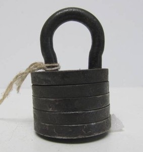 Very Cool Antique 19th Century German Iron Barrel  Wheel Lock wCombination