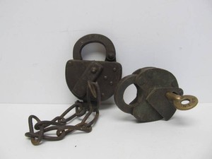 2 Antique Railroad Locks wWorking Keys