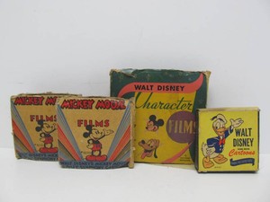 4 Early Disney Films wOriginal Boxes - Mickey Mouse &amp Donald Duck