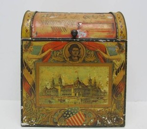 Wonderful Antique 1890's Advertising General Store Display Bin - Jas. McLintock - Minneapolis, Minn