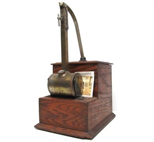 Antique Oak Eldred Mfg Company PEERLESS No. 12 Jump Spark Cigar Lighter
