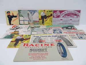 Nice Lot of Old Vintage Gas, Oil, Auto &amp Tire Advertising Ink Blotter Cards