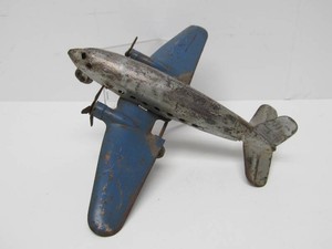 Heavy Old Vintage Cast Metal Toy Airplane
