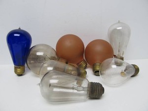 Lot of Antique Glass Lightbulbs - All Filaments are Intact