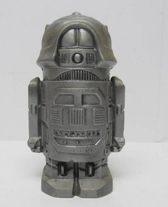 Vintage 1974 Metal Robot Coin Bank by Banthrico