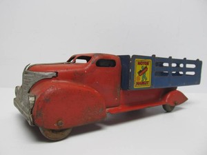 Vintage 1930s Pressed Steel Marx Motor Market Delivery Truck