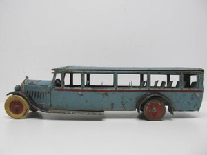 Larger Antique 1920s Kingsbury No. 788 Pressed Steel Toy Passenger Bus&nbsp217