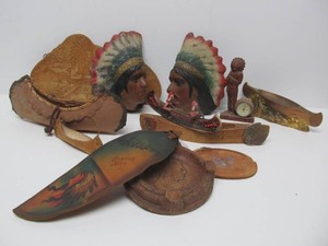 Very Nice Lot of 1930s era Native American Souvenirs &amp Handicraft Items
