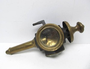 Early Antique Iron &amp Brass LanternLamp