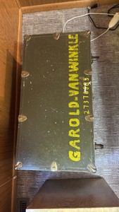 Military Storage Trunk with Painted Lettering & Metal Hardware