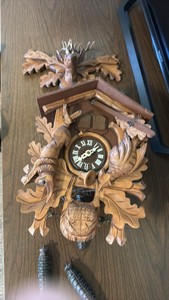 Decorative Cuckoo-Style Wall Clock with Pendulum & Weights
