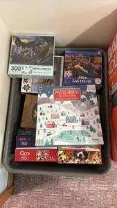 Large Boxed Jigsaw Puzzle Lot - Many Unopened