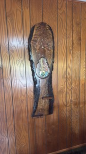 Natural-Edge Timber Slab Wall Clock