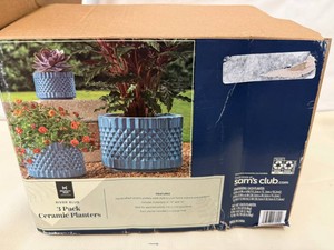 3pk Ceranic Planters