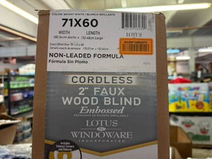 71x60 2 Cordless Faux Wood Blind
