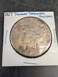 1927 Peace Dollar - Doubled Designers Initials