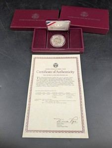 1988 United States Olympic Silver Dollar With Certificate