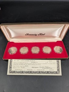 Kennedy Mint Silver Eisenhower Dollar Set, 5 Coins