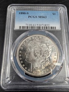 1880-S Morgan Silver Dollar PCGS MS63