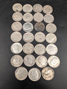 (27) 90% Silver Dimes