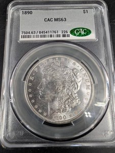 1890 Morgan Dollar CAC MS63