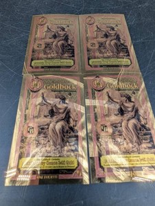 Lot of 4 California 14 Goldback 24K Gold Notes