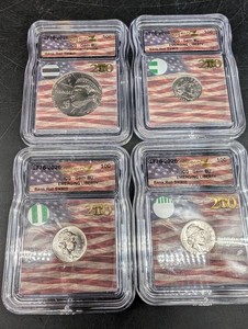 1776-2026 ICG Semiquincentennial Coin Swatches (Lot of 4)
