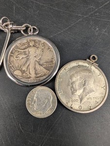 U.S. Coin Lot - 1942 Walking Liberty Half Dollar, 1969 Kennedy Half Dollar & 1965 Roosevelt Dime